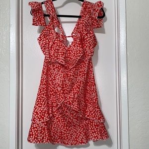 Red flirty strappy sun dress